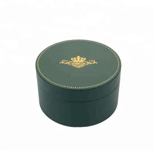 recycled materials rigid round flower gift box with lid