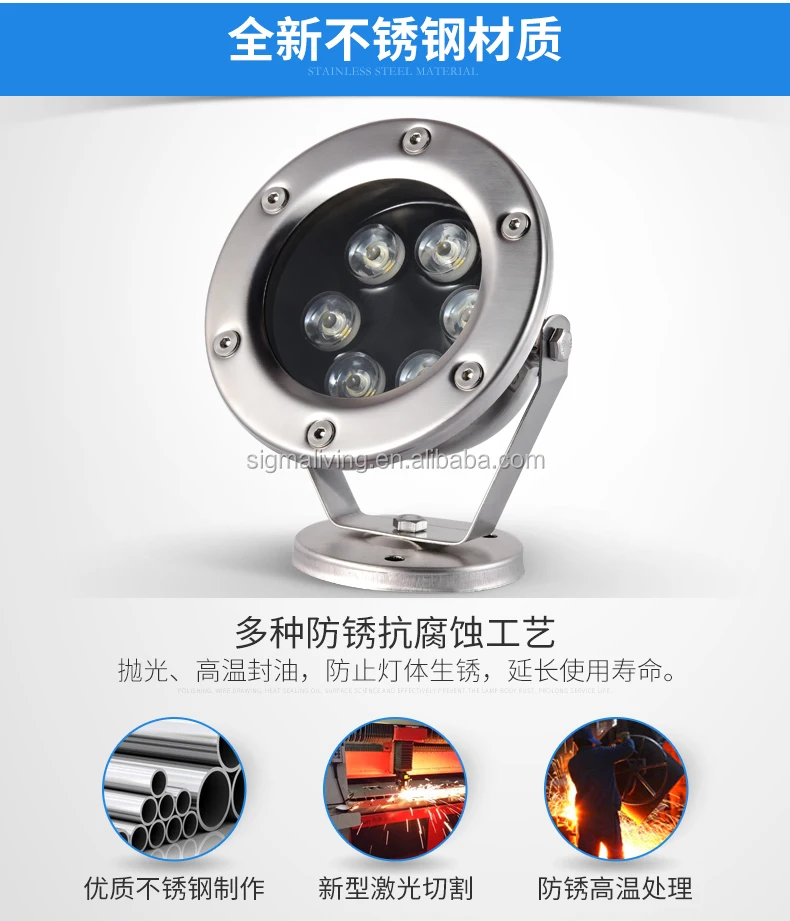 Colorful spotlights outdoor waterproof landscape fountain lights swimming pool underwater lights
