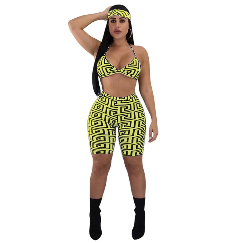 European And American Sexy Retro Multi-color Square Printing Three-piece Ladies Sport Jumpsuit, As show
European And American Sexy Retro Multi-color Square Printing Three-piece Ladies Sport Jumpsuit, As show