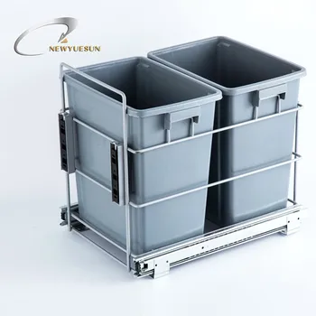 Kitchen Cabinet Pull Out 2 20l Waste Bins Basket With Or Without