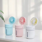Portable Rechargeable Mini Air Humidifier Fan Mist Spray Cooling