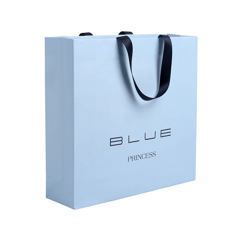 Promotional Fashionable Folding Recyclable Luxury Shopping Gifts Double Handle Paper Bag