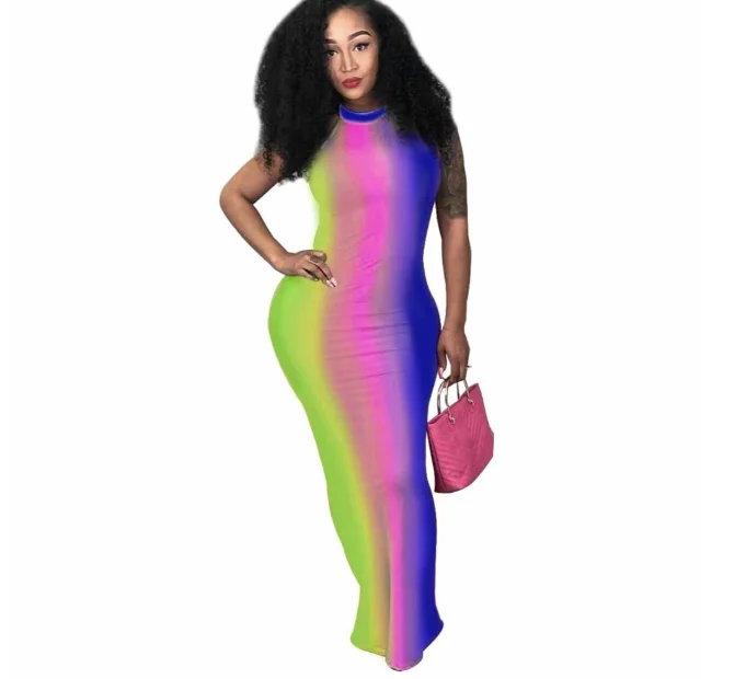 New Arrival Women Fashion Dresses Sleeveless Plus Size Stripe Long Boho Casual Dress With Head Band, As picture
New Arrival Women Fashion Dresses Sleeveless Plus Size Stripe Long Boho Casual Dress With Head Band, As picture