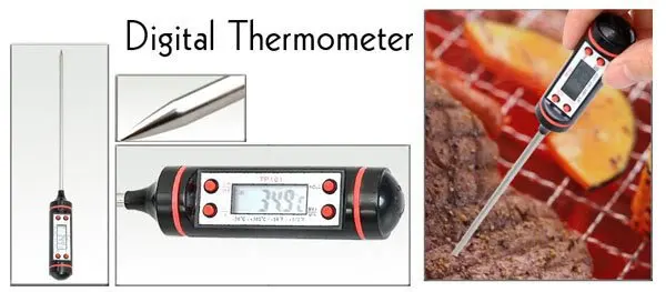 Best Selling Digital Cooking Thermometer Food Probe Meat Kitchen BBQ Selectable Sensor Gauge Heat Indicator free shipping