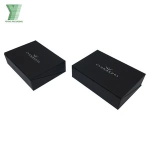 premium black neck tie display gift boxes with white logo