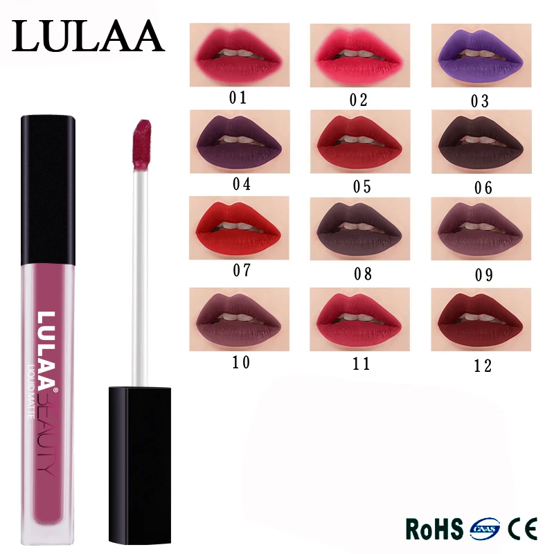 LULAA hot sale women ladies waterproof elegant color smooth long lasting lipgloss velvet matte lip cream lip gloss, 12 colors
LULAA hot sale women ladies waterproof elegant color smooth long lasting lipgloss velvet matte lip cream lip gloss, 12 colors