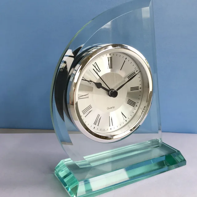 glass desk clcok simple style gift clock kit souvenir and give