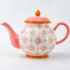 Restaurant pottery coffee water container decal tea set ceramic teapot