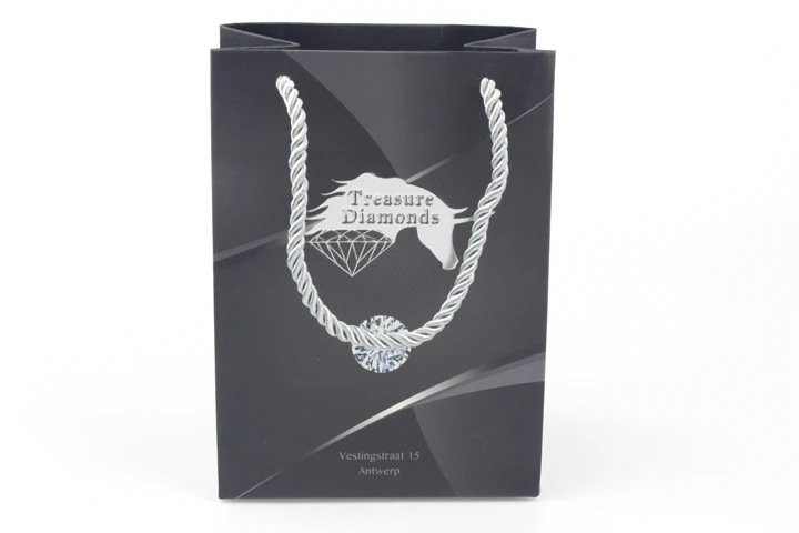 custom shopping black paper bag with logo print