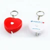 heart shape promotional plastic 1.5m pvc tape measure with keychain