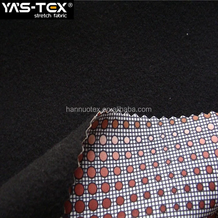 2 Layers laminated fabric waterproof dot printed fleece fabric for sportswear