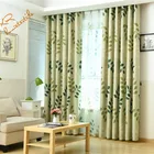 ready made curtain livingroom printed blackout fabric wholesale