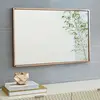 Nes Style Metal Stainless Steel Frame Rectangle Wall Mirror Home Decor In Silver or Gold