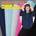 polyester jacquard fabric 100 polyester fabric pongee fabric plaid clothing bonded tpu waterproof bermeable function film