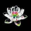 MH-L006 elegant holiday decoration rainbow crystal lotus candle holdfer