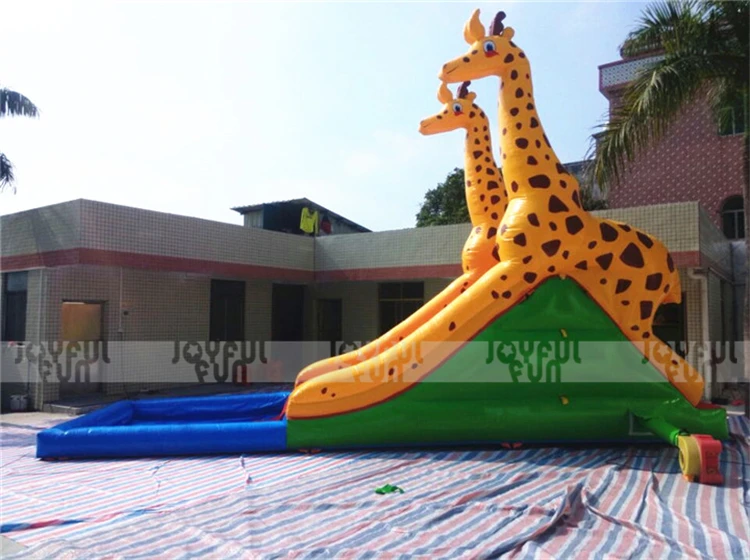 Guangzhou manufacturer top grade inflatable amusement park bounce slide inflatable deer design toy for sale JFSD-WM01-2.jpg