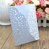 Bridal shower invitations laser cut luxurious rose wedding card invitations