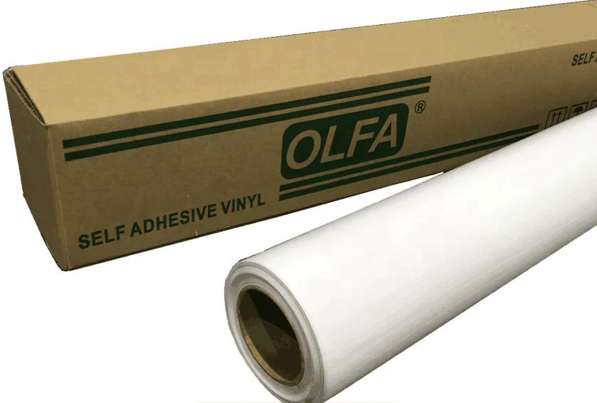 Waterproof Glossy White Self Adhesive Vinyl Rolls Pvc Printable Vinyl