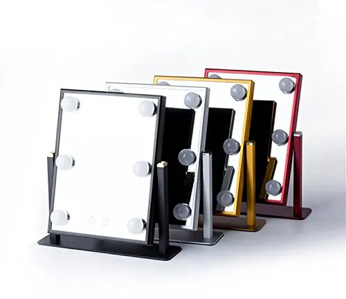 Hollywood LED Makeup Mirror mit Lights Vanity Desktop Mirror mit 6 Bulbs, Black;white;pinkr;customized colors
Hollywood LED Makeup Mirror mit Lights Vanity Desktop Mirror mit 6 Bulbs, Black;white;pinkr;customized colors