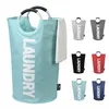QJMAX Laundry Bags For Heavy-Duty Collapsible Laundry Basket With Aluminum Alloy Handles