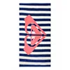 Microfiber Custom Printed Sublimation White Polyester Beach Towel Wholesale