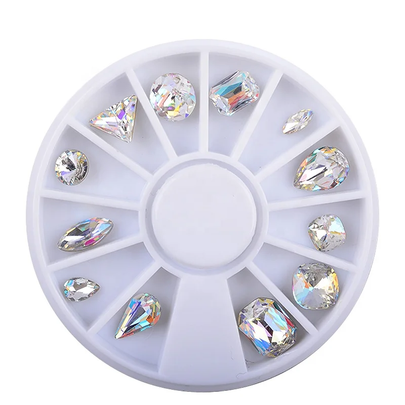 Misscheering Crystal AB Glitter Glass Charm Nail Art Wheel Rhinestones Decorations Sharp Bottom Nail Jewelry Decoration
Misscheering Crystal AB Glitter Glass Charm Nail Art Wheel Rhinestones Decorations Sharp Bottom Nail Jewelry Decoration