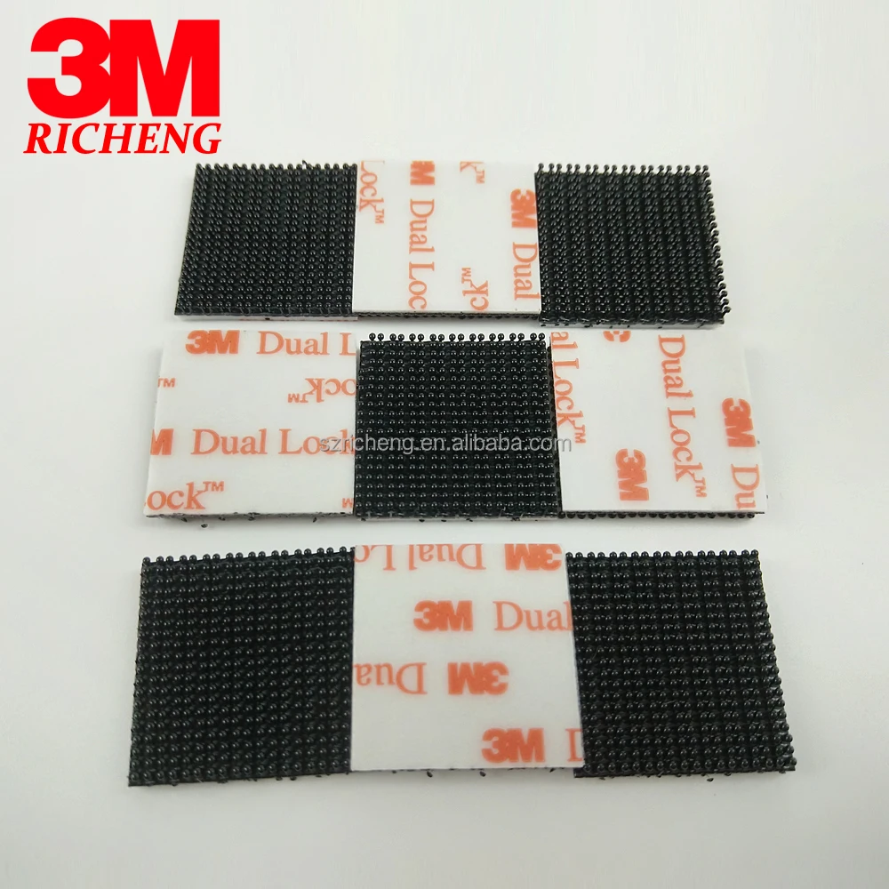 Dual Lock SJ3551 type 400 black mushroom fastener tape with white vhb foam adhesive, 25.4mm x 25.4mm
Dual Lock SJ3551 type 400 black mushroom fastener tape with white vhb foam adhesive, 25.4mm x 25.4mm