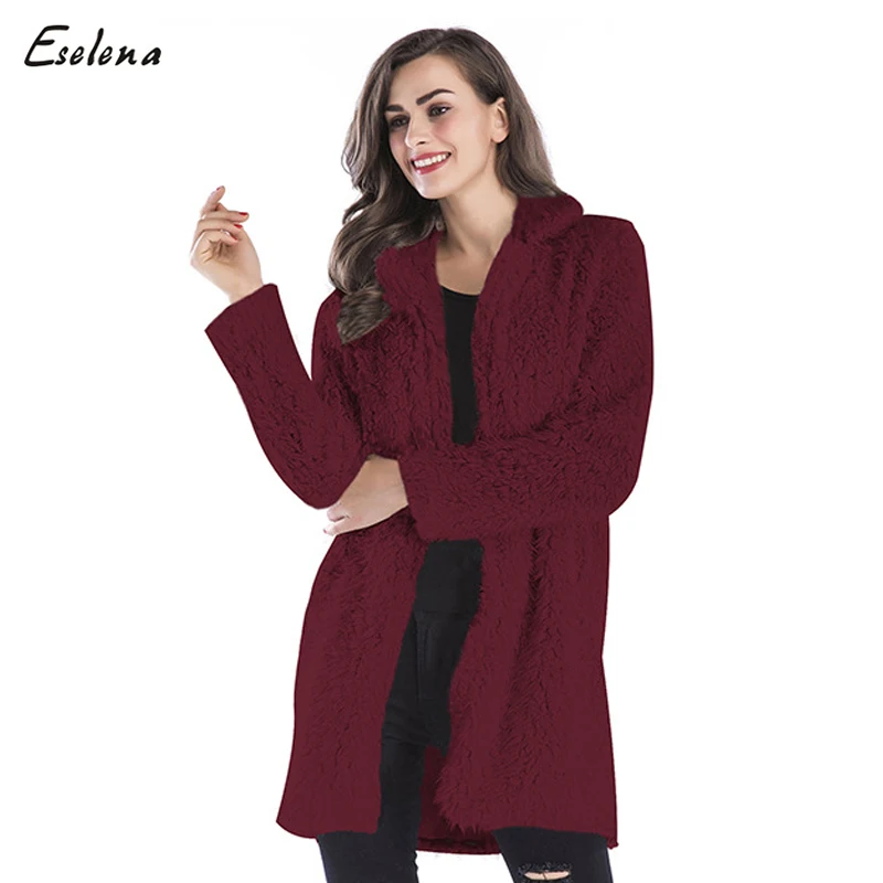 Winter heavy plus size women cardigan de mujer solid color Lapel furry long sweater coat for Christmas party
Winter heavy plus size women cardigan de mujer solid color Lapel furry long sweater coat for Christmas party
