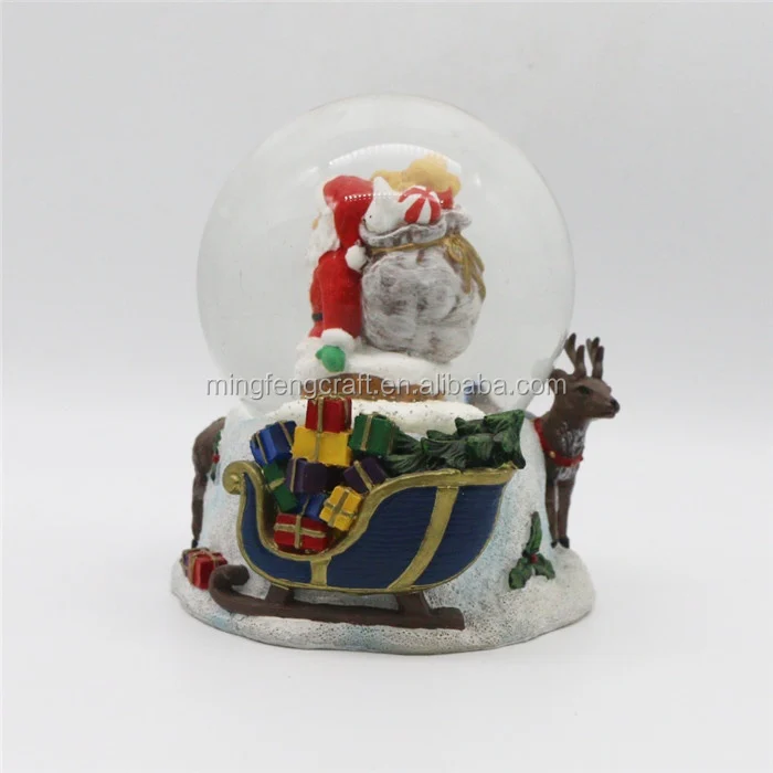 mf998 style christmas snow globe material polyresin   glass
