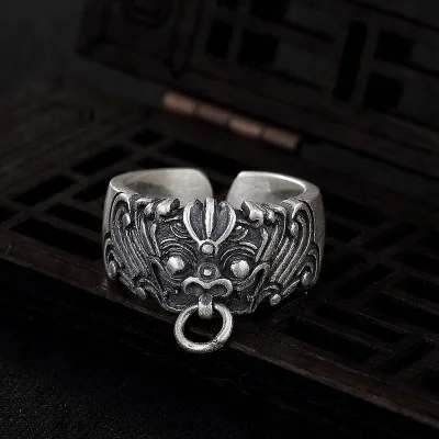 925 Sterling Silver Ancient Animal Gluttonous Men Rings High Quality Retro Thai Silver Tide Male Jewelries Open Rings
925 Sterling Silver Ancient Animal Gluttonous Men Rings High Quality Retro Thai Silver Tide Male Jewelries Open Rings