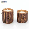 Life like custom craft decorative wood shape candles for party spa home decoration