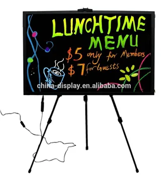 Hot Selling Shops Advertising Led Writing Board With Tripod