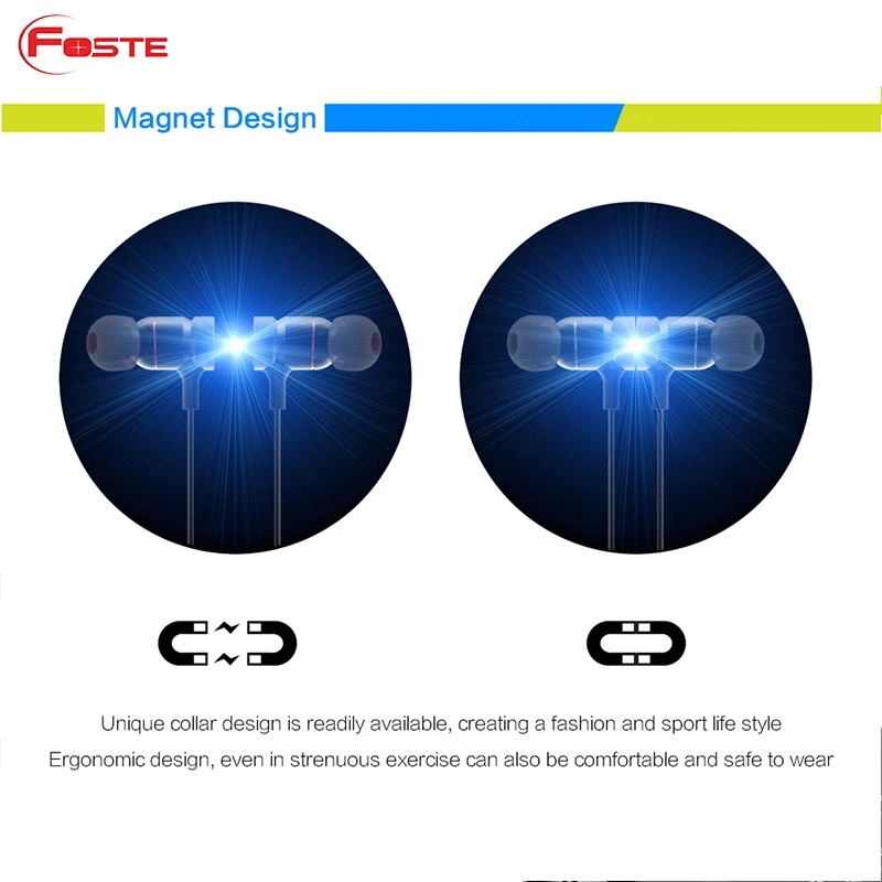 Foste-HT9 New arrival,and hot sale bluetooth V4.0 stereo headset, mini wireless sport bluetooth headphone with mic - ANKUX.COM