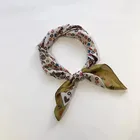 Square Scarf Hair Tie Band For Business Party Women Elegant big Vintage Neck Silk Satin Scarf