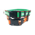 Fashion unique adjustable polyester dog pet collar custom logo dog collar