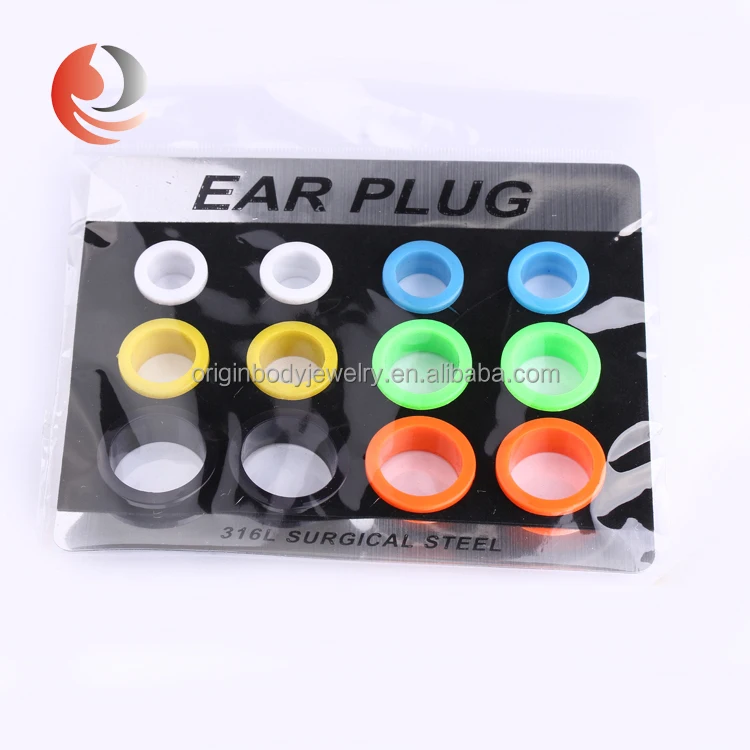 best selling low moq solid color acrylic ear flesh tunnel