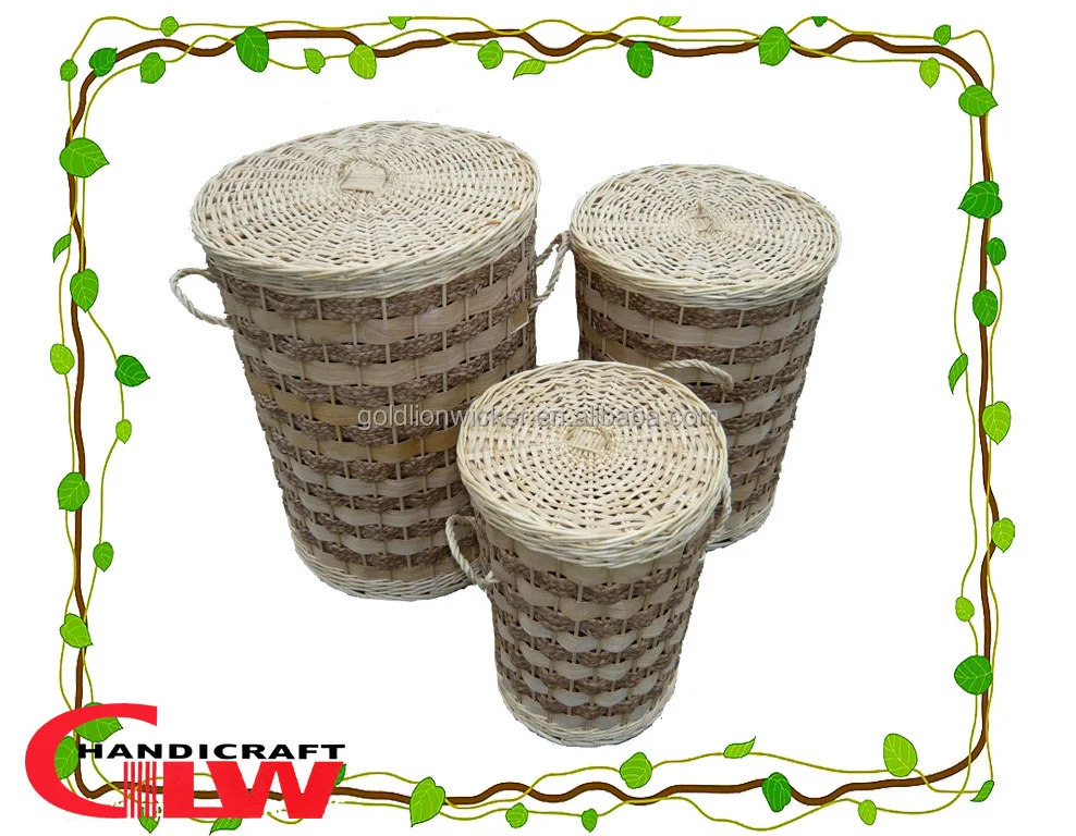 hamper baskets wholesale,cheap rush basket set of 3 rush and