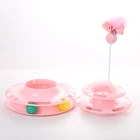 High Quality New Four Layer Circular Track Ball Amusement Plate Cat Toy Ball Tease Cat Stick Factory Wholesale