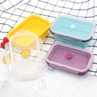 Amazon Ebay Supply Food Grade Material Small Silicone Collapsible Lunch Box