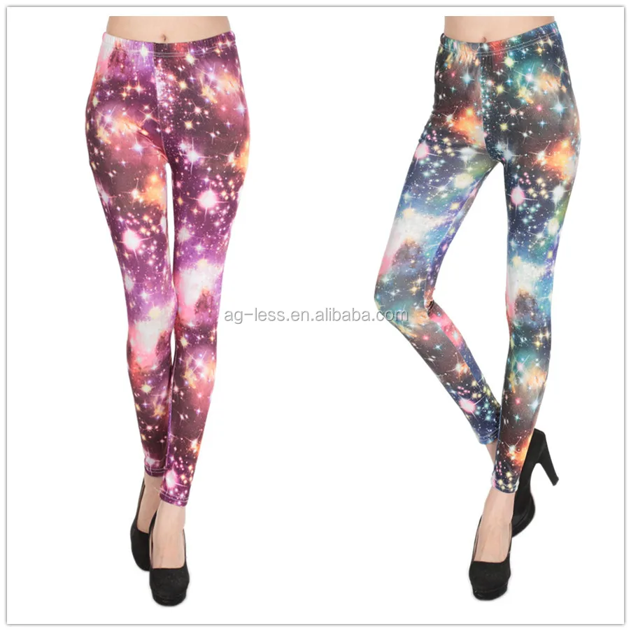 wholesale bright star milk silk printed leggings women pants