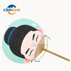Paper Fan Fan Bamboo Paper Fan Handmade Paper Paddle Bamboo Circular Fan As Gifts