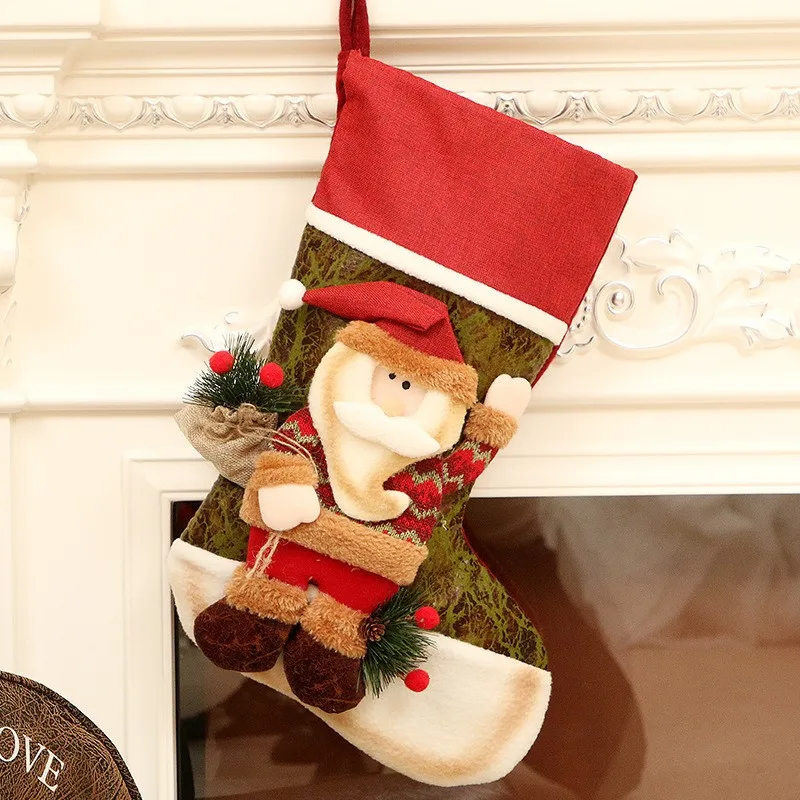 buy santa stocking,christmas stocking,santa decoration