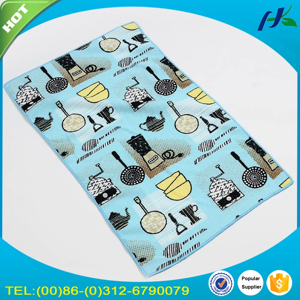 high quality promotion custom printing microfiber kitchen towel