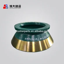 High Manganese Steel Nordberg cone crusher wear parts bowl liner for Metso