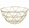 Elegant geometric design wire metal fruit basket organizer vegetable rack storage