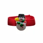 Party Customized Design Flashing Christmas Snowman Nylon Ribbon Glitter Led Bracelet