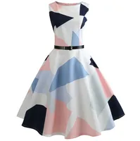 Ladies Summer casual women's clothing Sleeveless Sexy Irregular pattern printed Big Swing dress
Ladies Summer casual women's clothing Sleeveless Sexy Irregular pattern printed Big Swing dress
