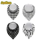 Amazon supply Factory wholesale 100% organic cotton baby bandana bibs