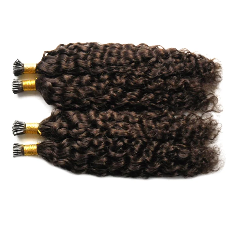 Cheap Brazilian Virgin Human Hair Kinky Curly I Tip Hair