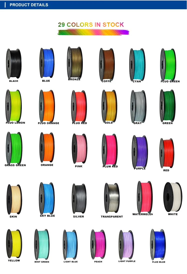 High Quality 3D Printer Filament 1.75MM ABS PLA 3D Filament for 3D Printers Printing Materials